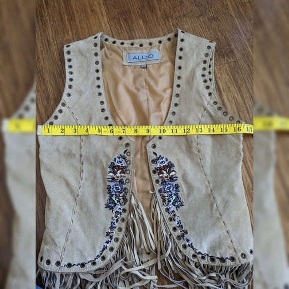 Aldo Genuine Suede Vest with Embroidery - Picture 3 of 4